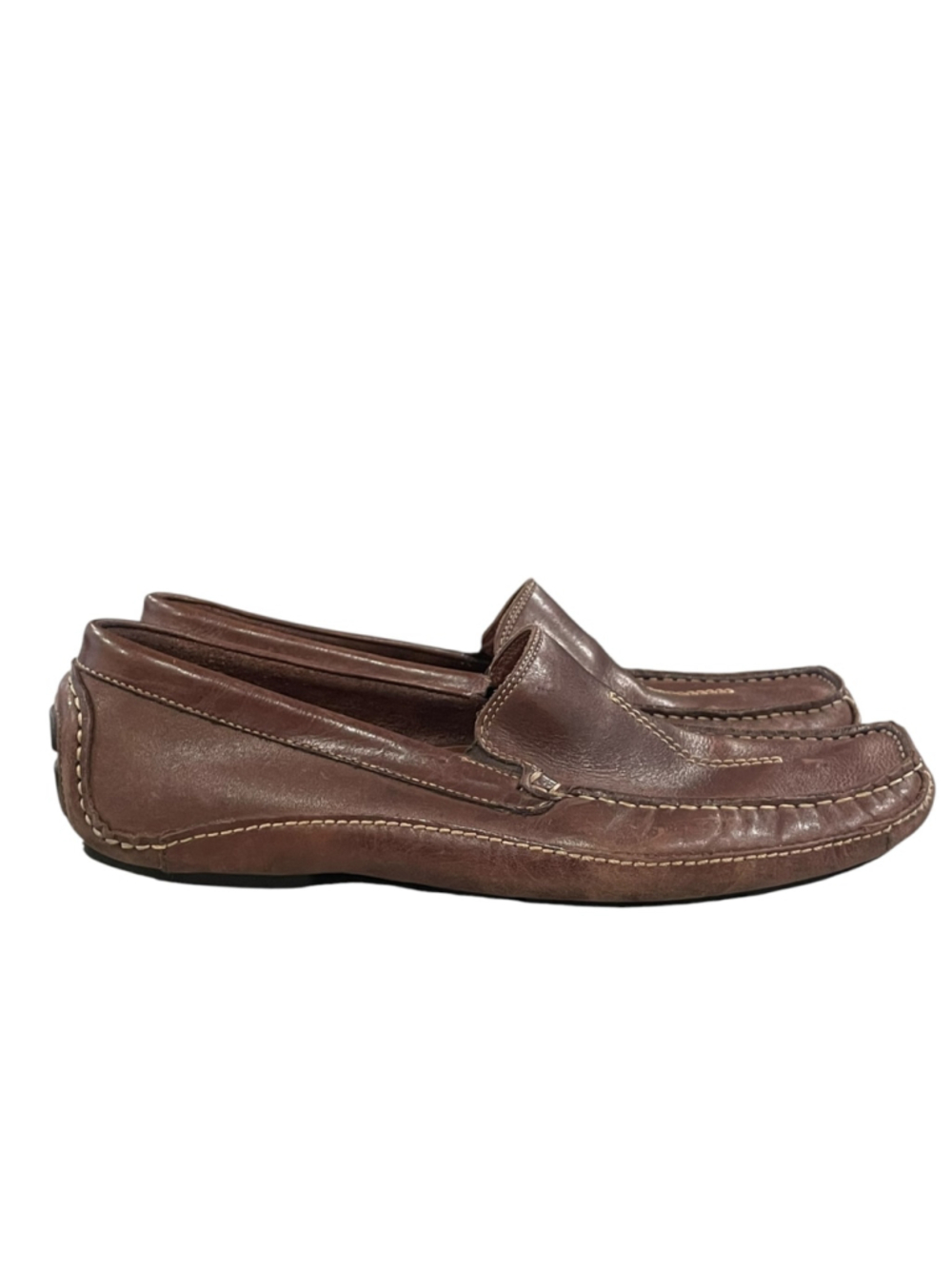 Clarks Mens Size 12 England Mansell Leather Driving Loafers Slip-On Brown 87706